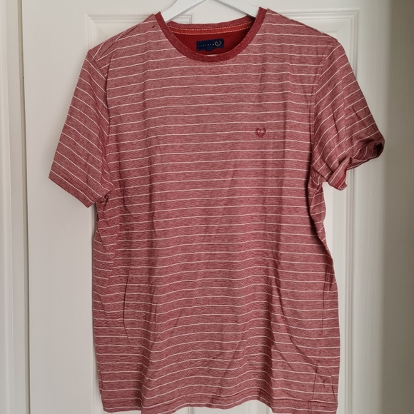 Lincoln Other - Lincoln Red T-Shirt Short Sleeves with White Stripes